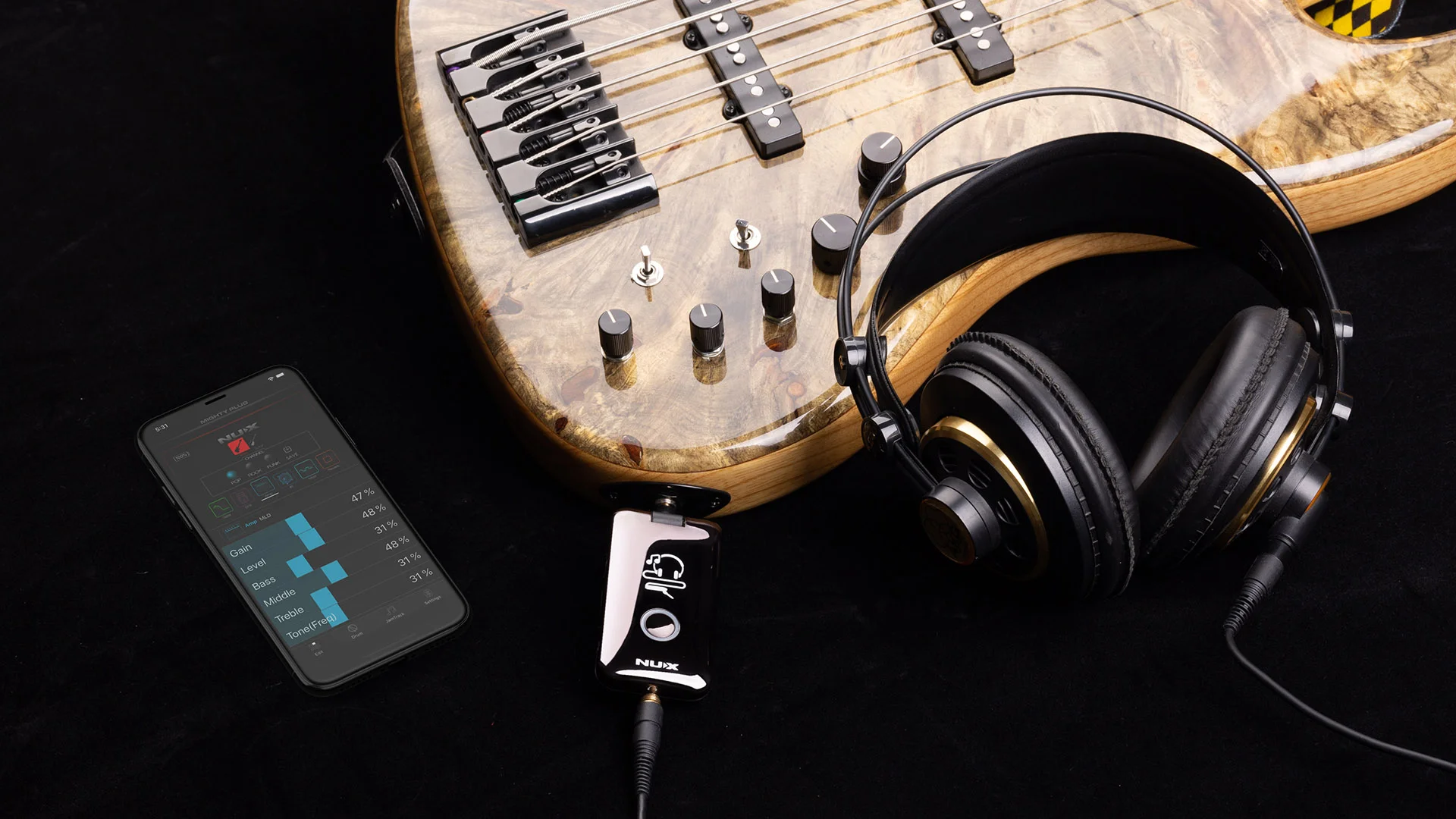 nux mighty plug wireless bluetooth headphone guitar amplifier