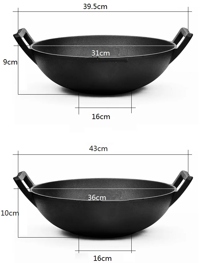 Cuisiland Cast Iron Wok with Lid