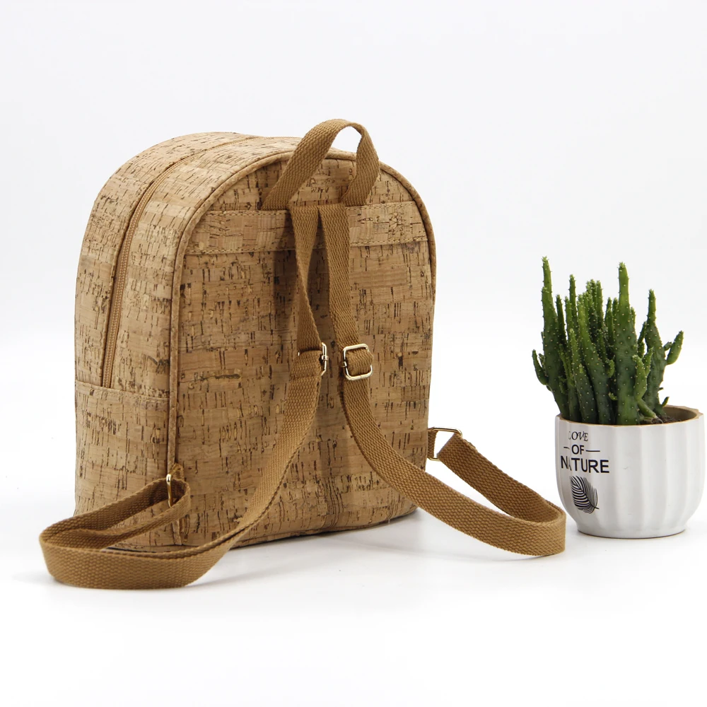 2020环保女士软木背包木纹背包