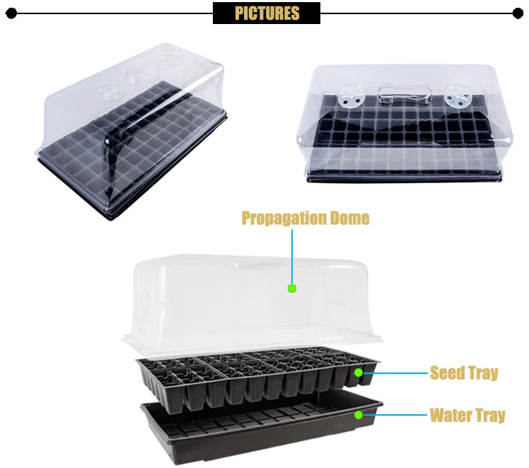 heavy duty seed starting trays with dome