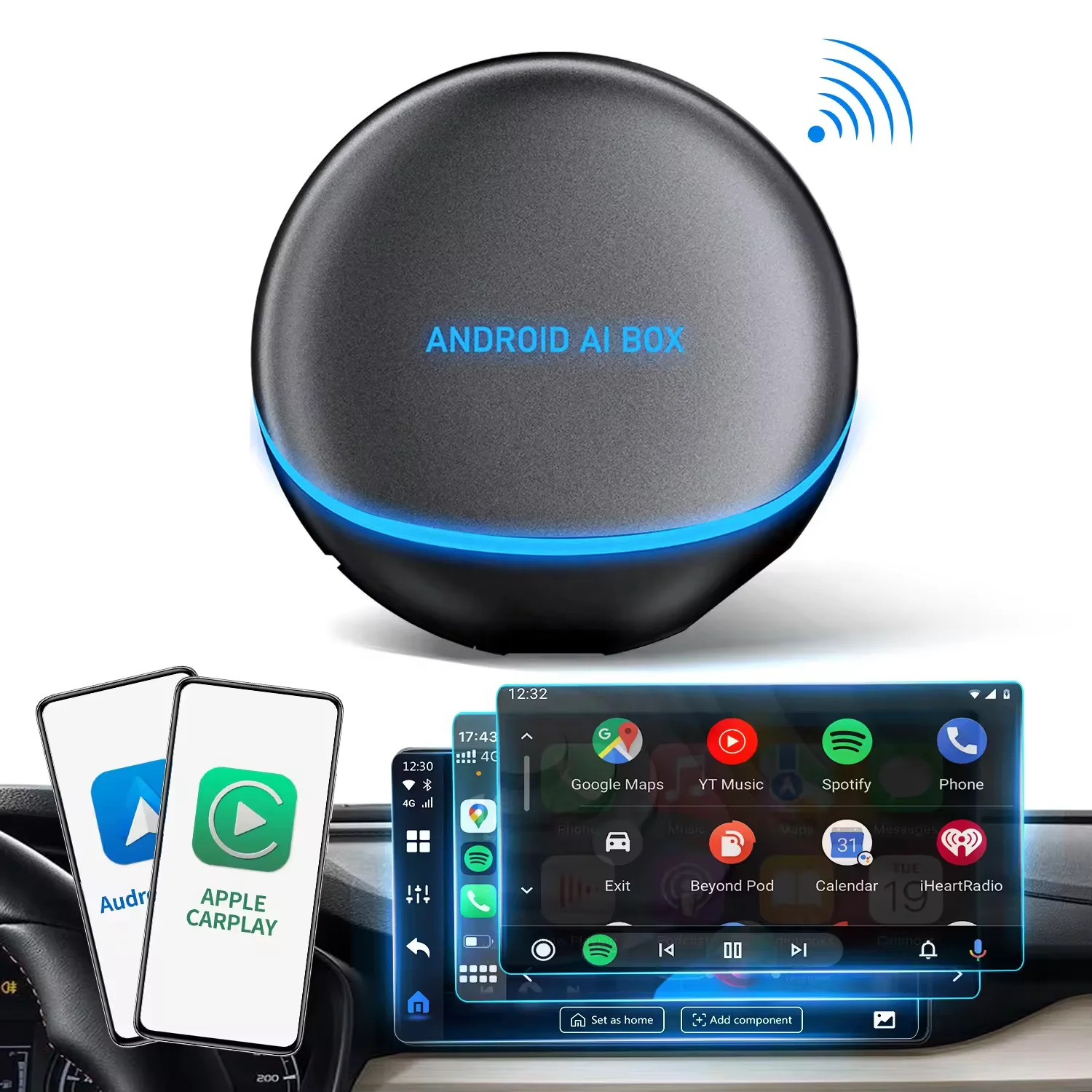 Android 12 Wireless Carplay AI BOX - Universal Compatibility