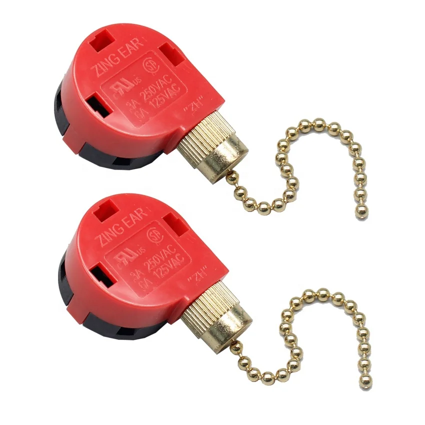 ZE-268S1 Switch Ceiling Fan Light Lamp Pull Chain Control Switches Red G M