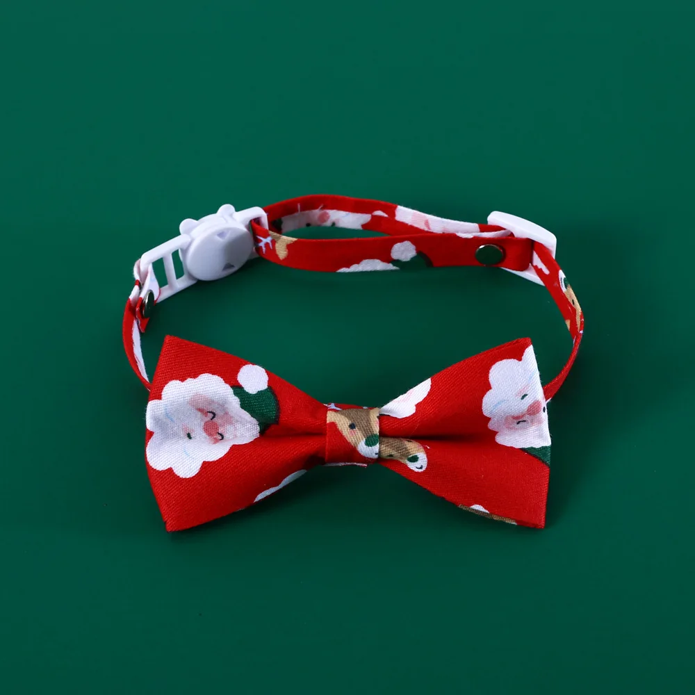 Interactive Eco-Friendly Cat Chew Toy Set Santa Claus Tree Hat Bow Tie Collar Teaser Wand Plush Christmas Pet Toy