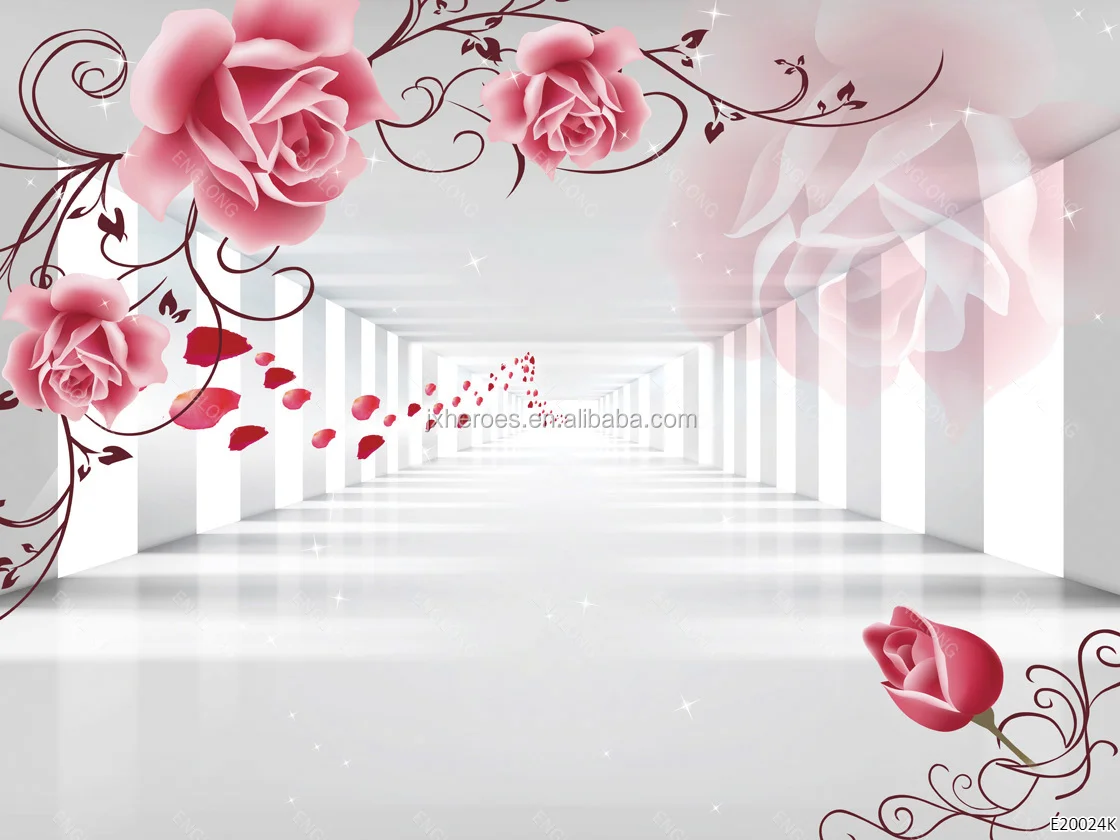 3d 5d 8d美丽花朵系列电视背景墙壁画照片壁纸