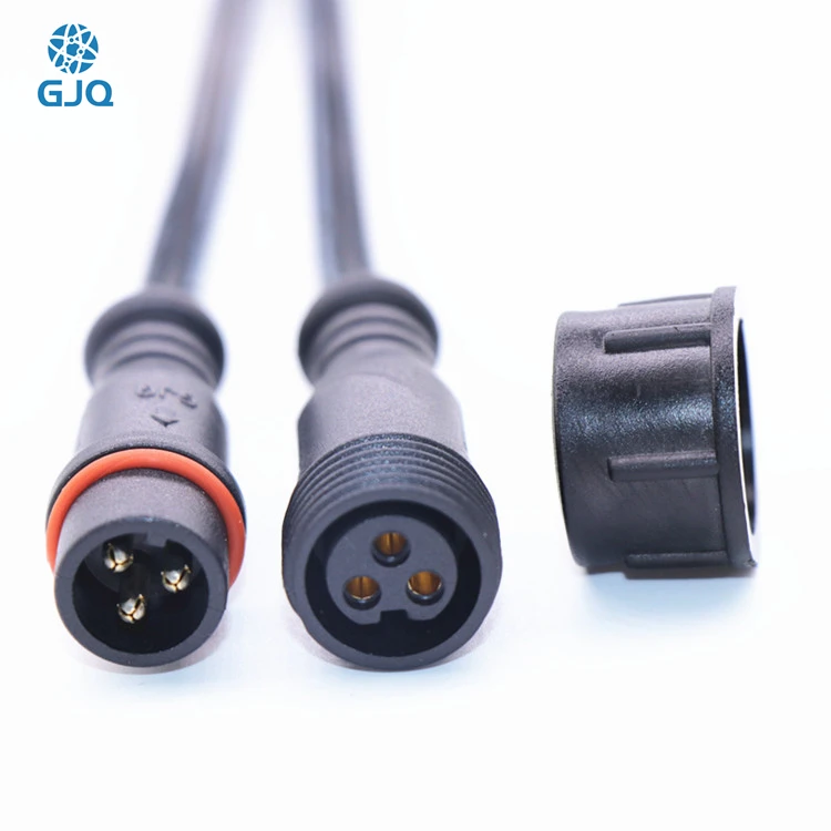 led pixel light IP68 water proof connector 3 core 18AWG 10cm 12cm pigtail Ray Wu connectors