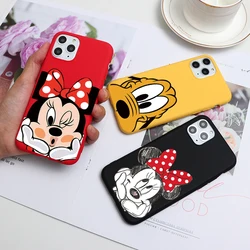 Cartoon Mouse Phone Case for iPhone 12 11 Pro Xs X XR Max 8 7 SE 6 6S Silicone Cases Soft Black Cover