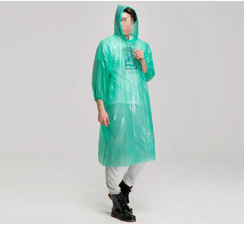 Adult Disposable Plastic Raincoat, Wholesale Raincoats products on