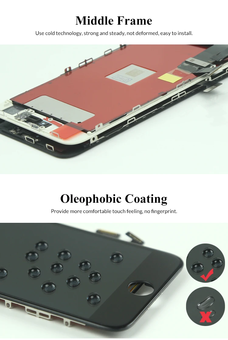 incell  lcd screen display for iphone 6s 6s plus, No dead pixels replacement screen for iphone 7 7 plus 8 8plus