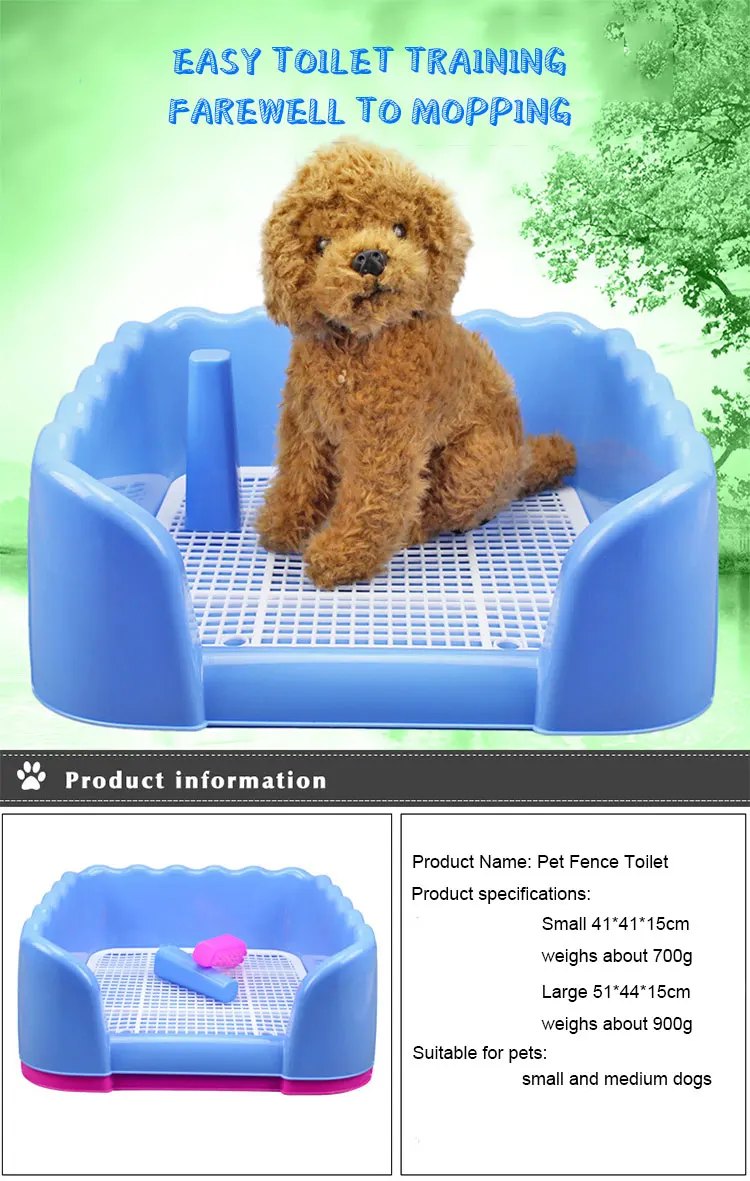 Indoor Dog Puppy Plastic Potty Training Portable Dog Toilet With Fence And Target Pet Pee Toilet