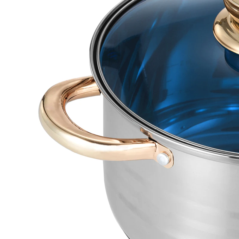 Wholesale Kitchen Ware Cooking Pot Set 12pcs Stainless Steel