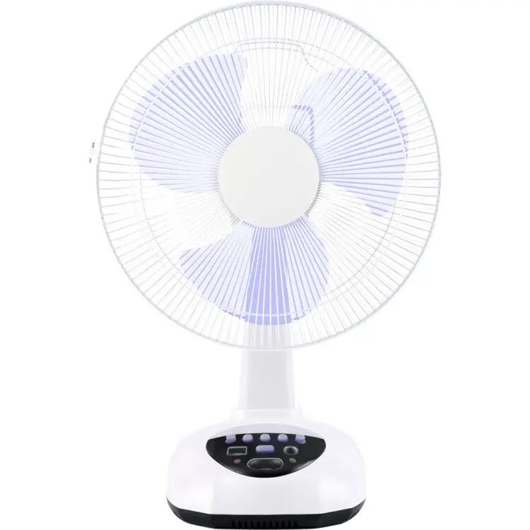 Teyoza Tisen Acdc Solar Table Fan 12inch Energysaving Desk Fan Solar