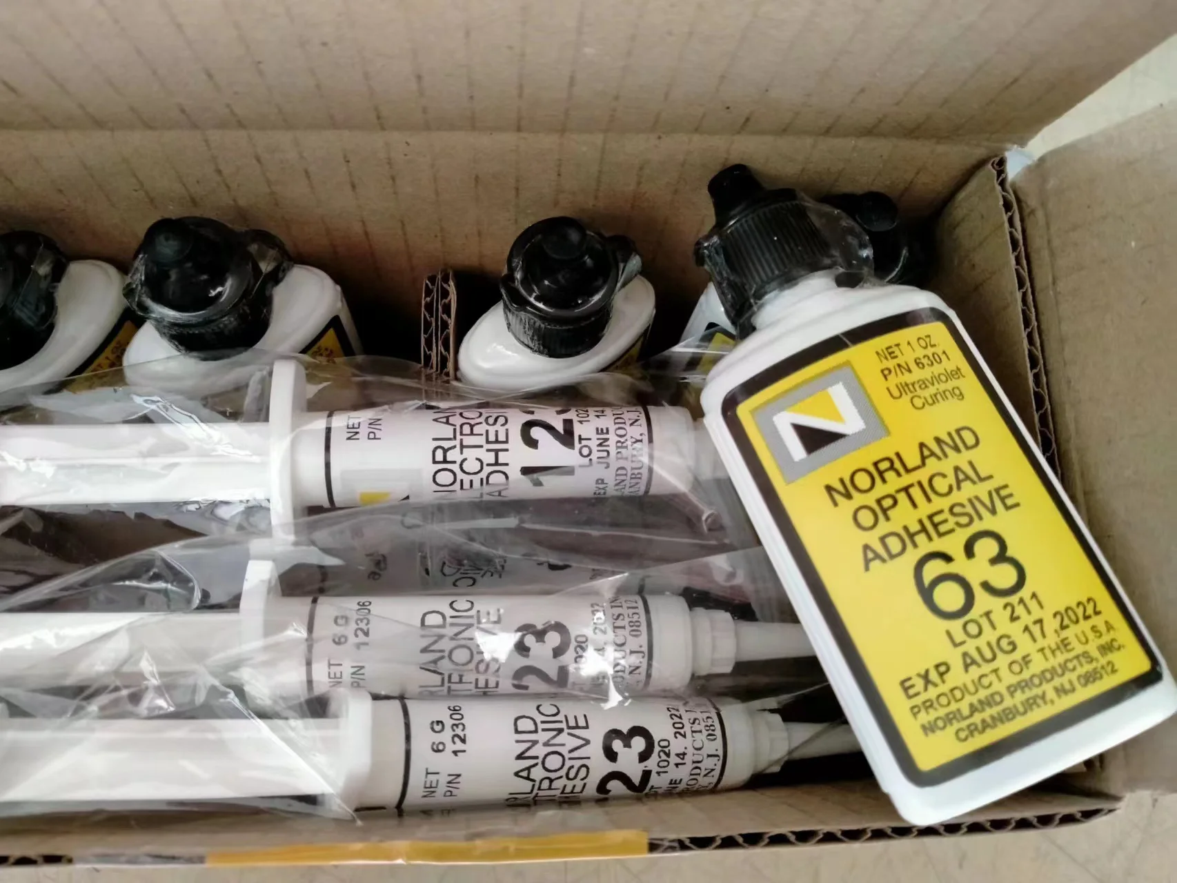 Norland Optical Adhesive All Series Grade Model In Stock Uv Cured Glue