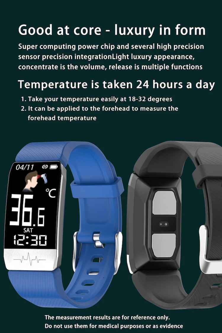 T1 Upgrade Smart Watch T1s Body Temperature Sensor Ecg Function Multi ...