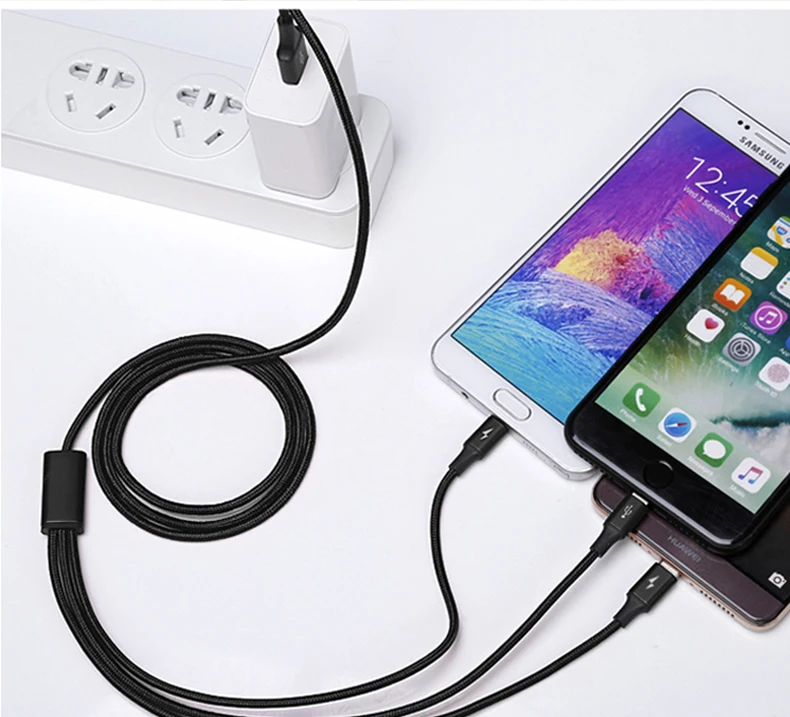 2019Laimoda Charging Fast 1.2M Long Bride cable Micro Portable Android Data Line Type-C 3 In 1 Usb Charger
