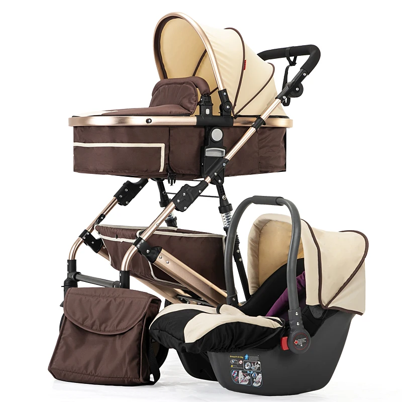 Anti-explosion Wheels High Landscape Baby Stroller