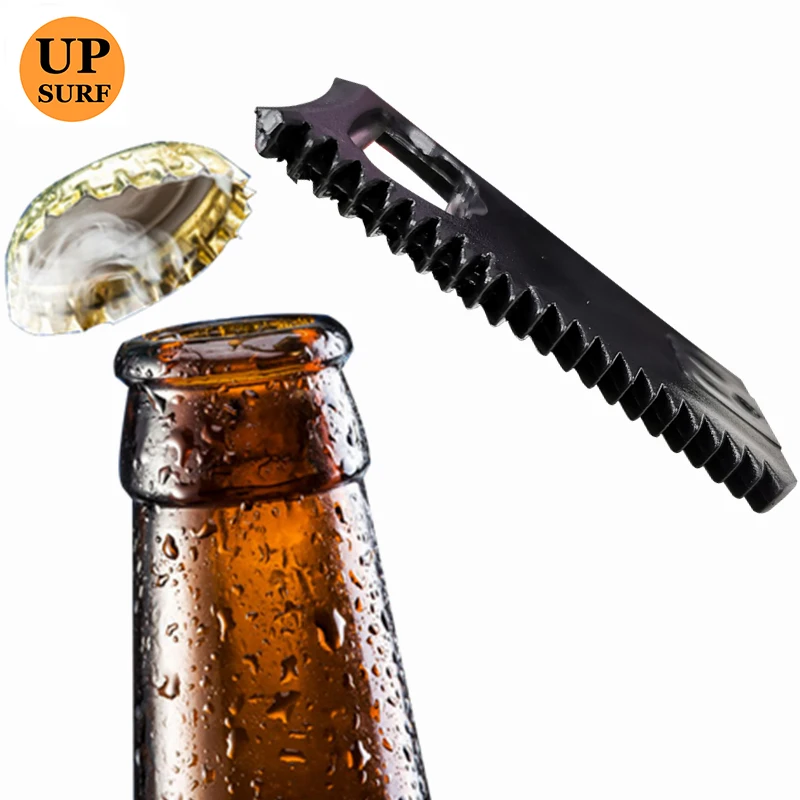 Custom Surf Wax Comb With Stainless Steel Fin Key And Bottle Opener Plastic Wax Comb For