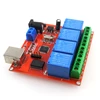 4-Way 12V computer USB control switch Free drive relay module PC intelligent controller