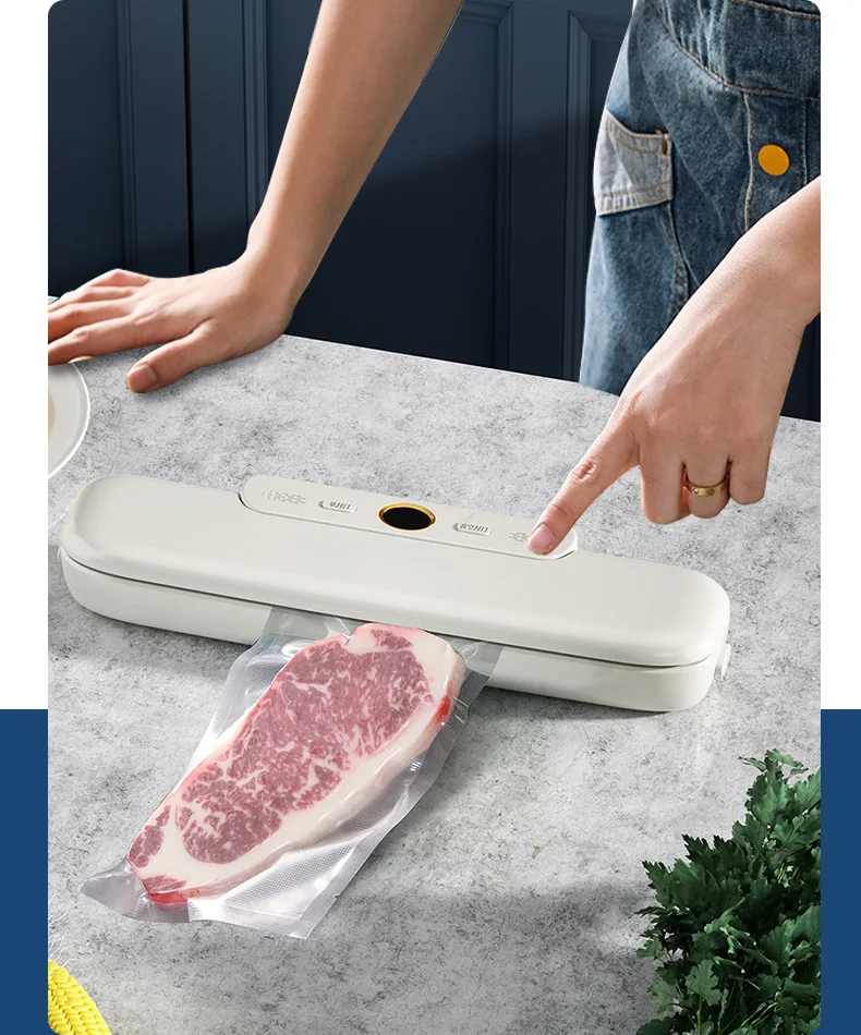 Automatic Portable Mini Handheld Vacuum Sealer Machine Eco-friendly Plastic 500ml Capacity Overheating Protection for Household