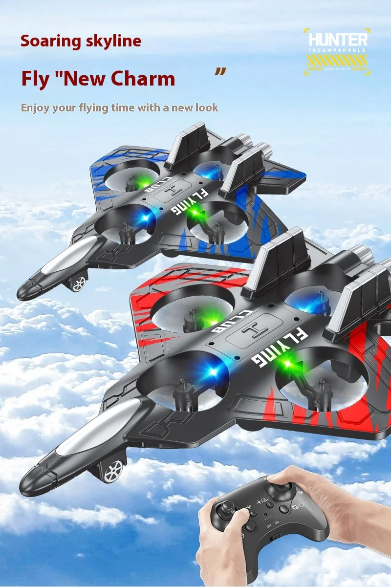 New Available Remote Control Foam Fighter Jet Four-Channel Suspension Drone with Altitude Hold Stunt Feature Plastic Toy