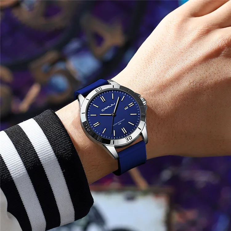 Crrju New 5025 Men's & Ladies' Waterproof Watch with Stainless Steel Band Casual Business Luxury Dial Waterproof Luxury Fashion
