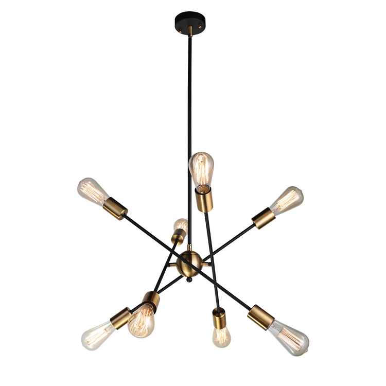 Made in china nordic modern ball sputnik gold brass chandelier pendant light