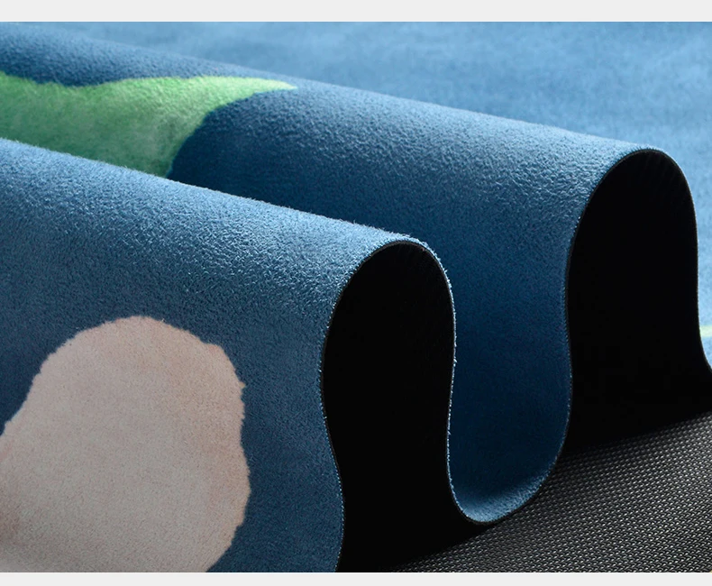 Tigerwings Custom image printed logo suede ultrathin portable folding yoga mats