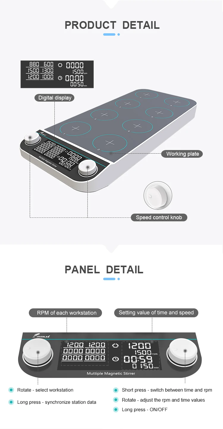 AKM Lab Digital Display Multi-position Magnetic Stirrer