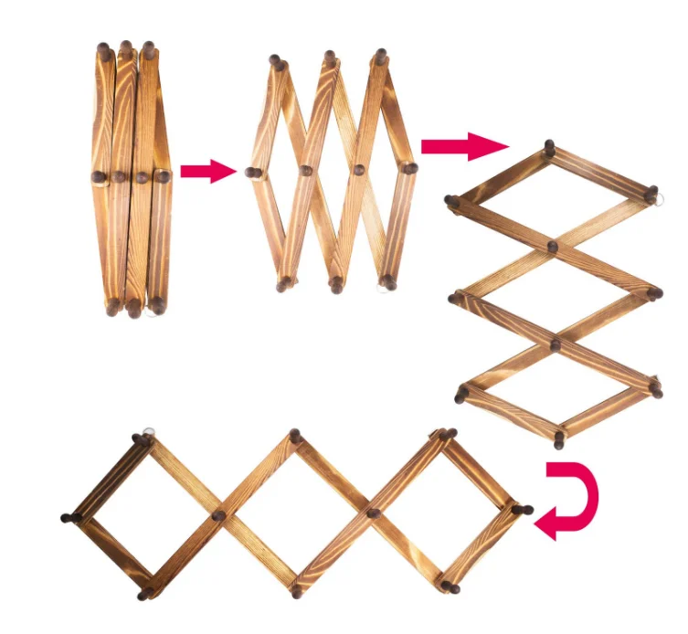 Home Decorative Expandable Coat Rack Wall Mount,Accordion Style 10 Pegs