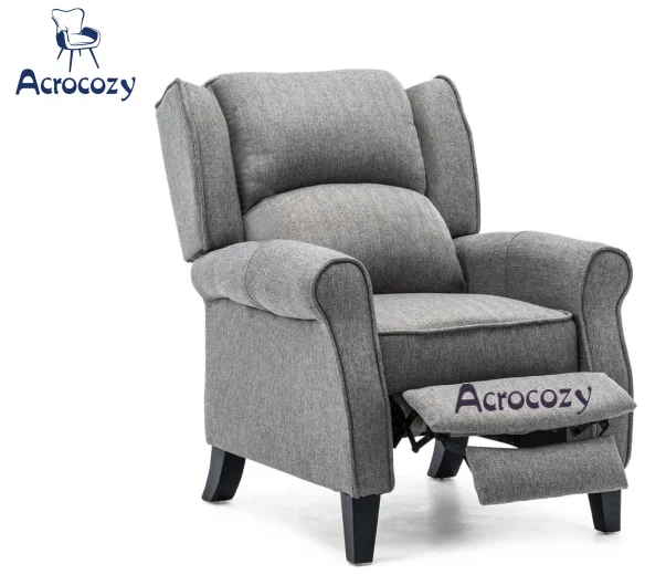 Factory Hot Eaton Wing Back Fireside Check Fabric Recliner