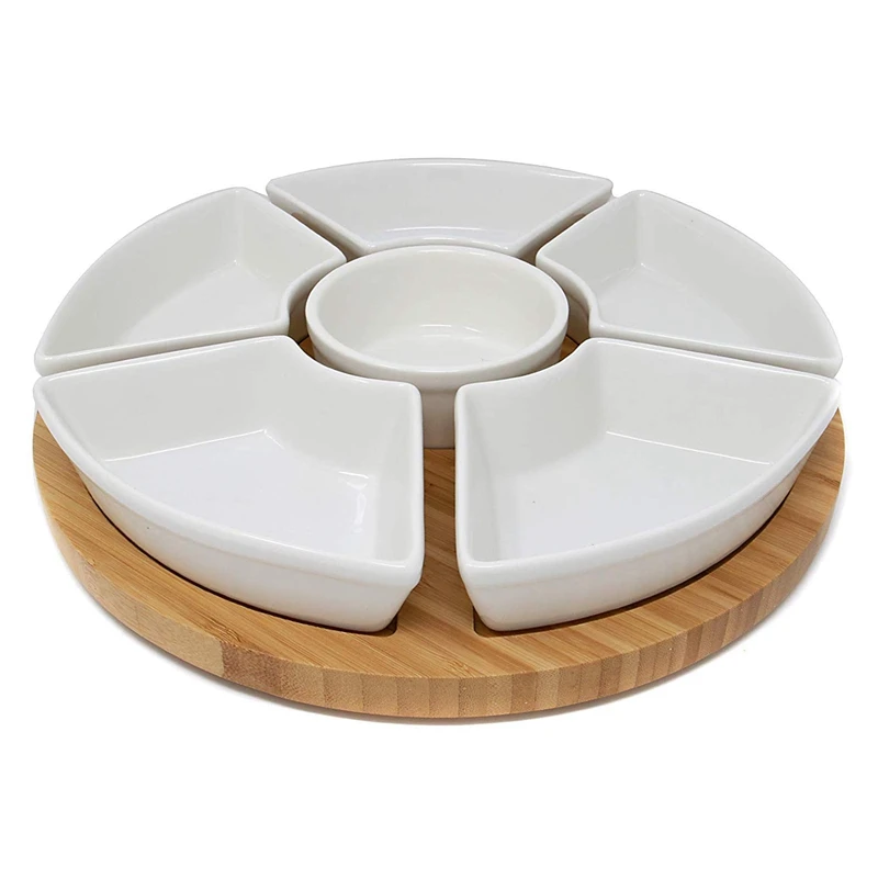 Rotating Lazy Susan,Bamboo Chips And Dip Serving Platter - Buy Lazy ...