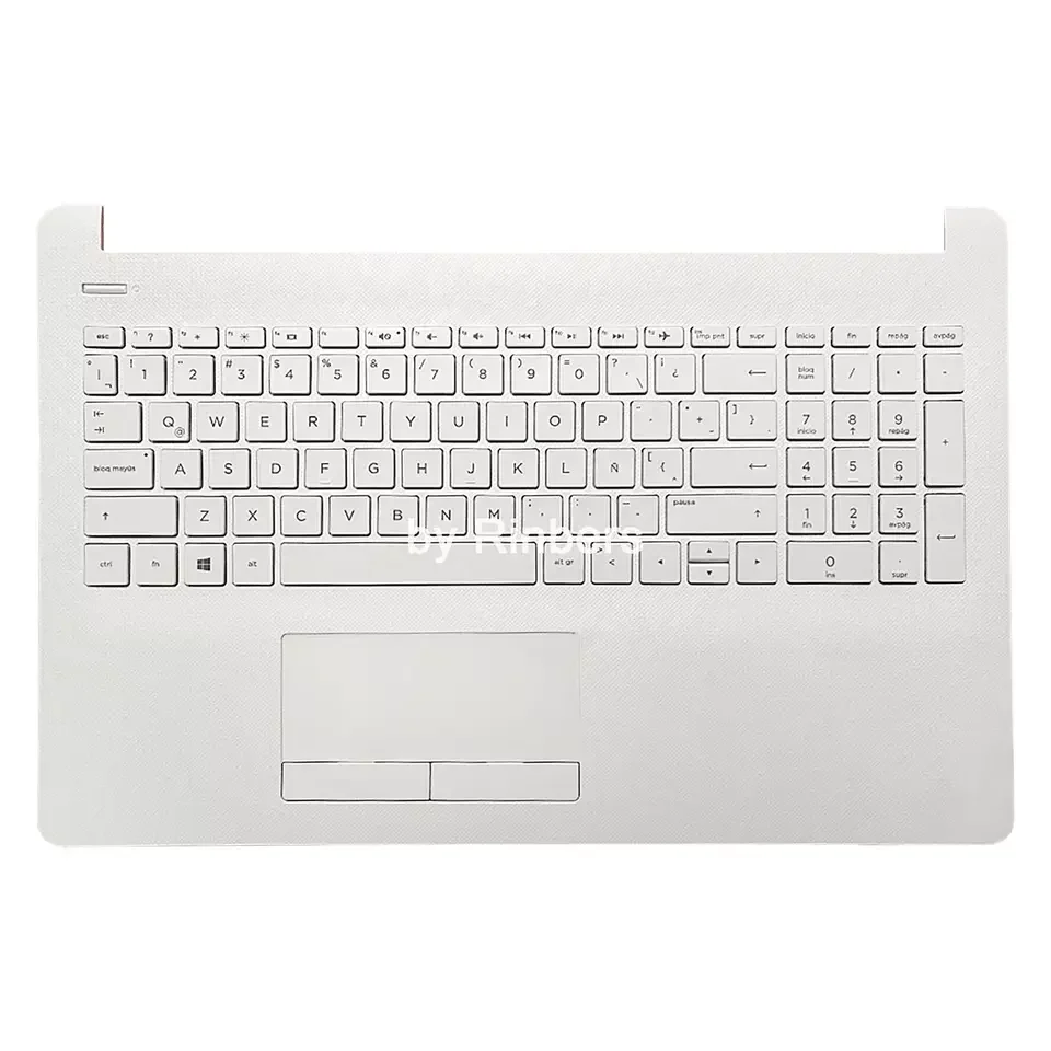 Laptop White Color Palmrest Us Layout Upper Case Keyboard With Touchpad