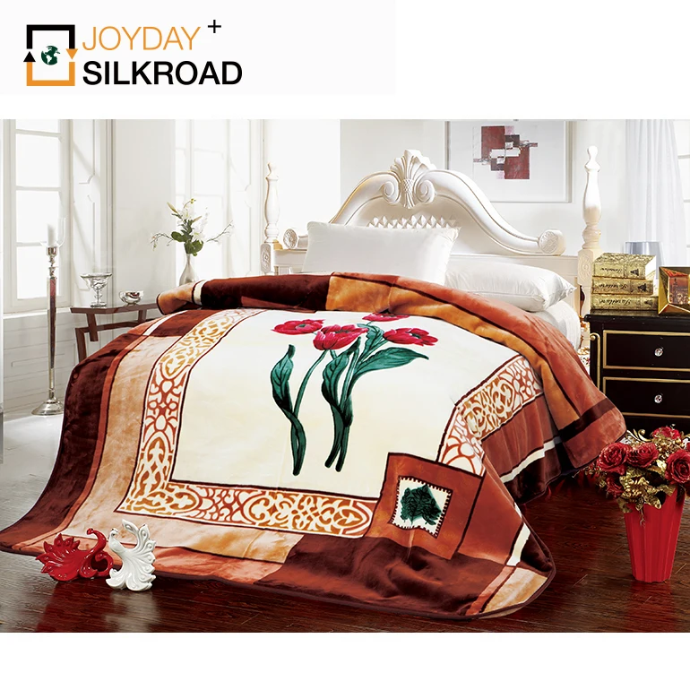 Good Quality 200x240 Double Ply Embossed Raschel Blanket/korean Mink