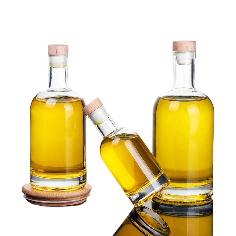 Custom Clear Matte Black Glass Liquor Bottle 700ml 750ml 500ml Gin Whiskey Vodka Liquor Spirit