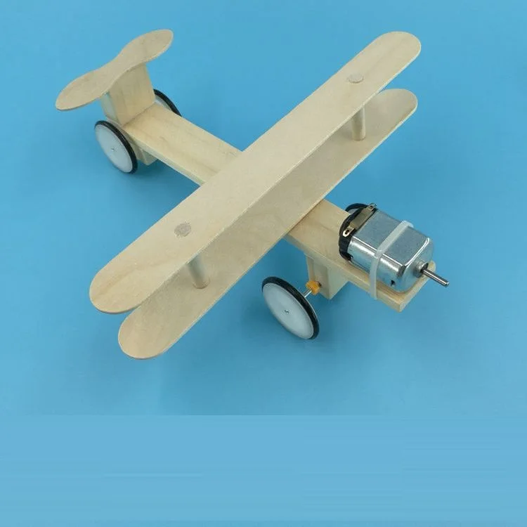 New Children Toys Diy Electronic Airplane Toy Science Experiment Wooden ...