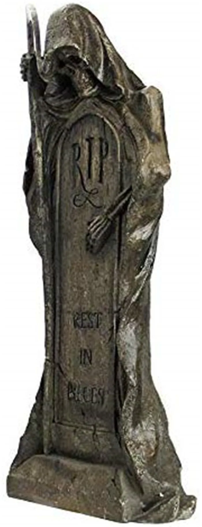 Polyresin/ Resin Rest In Pieces Grim Reaper Halloween Tombstone Gothic