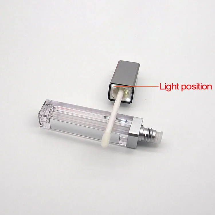 silver lip gloss bottle