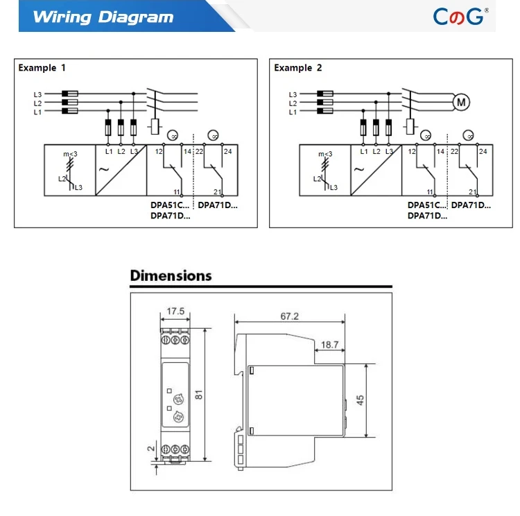 Cg 3-phase Monitor Relay Sequence Protection Din Rail Module Board 5a ...