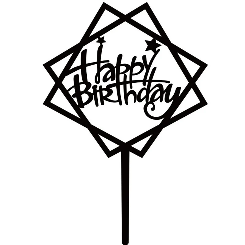 Acrylic Happy Birthday Cake Topper Happy Birthday Cake Acrylic ...