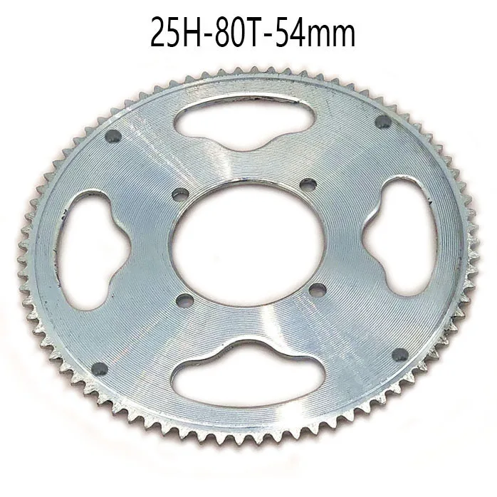 Chain Sprocket,2pcs Stainless Steel 25H 55T 54mm Tooth Rear Sprocket Fits for 47cc 49cc Mini Motorcycle ATV Quad Bike Black