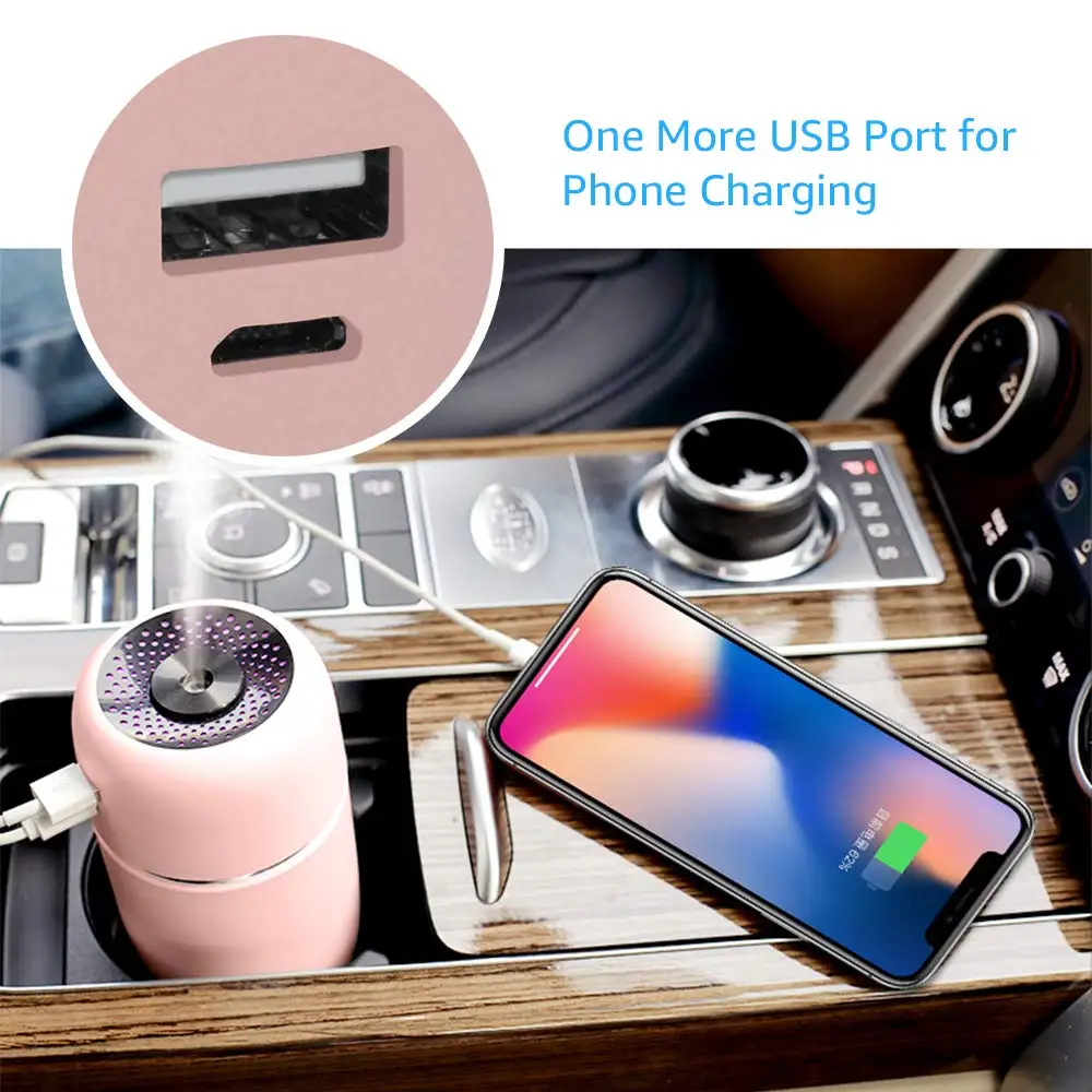 wholesale 200ml usb portable mini mist in car air ultrasonic humidifier diffuser USB power in-car charger for home office cars