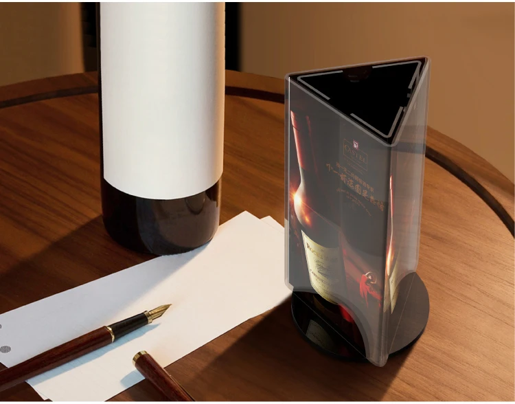 Rotating Clear Acrylic Menu Holder Table Tent Restaurant Bar Cafe Table