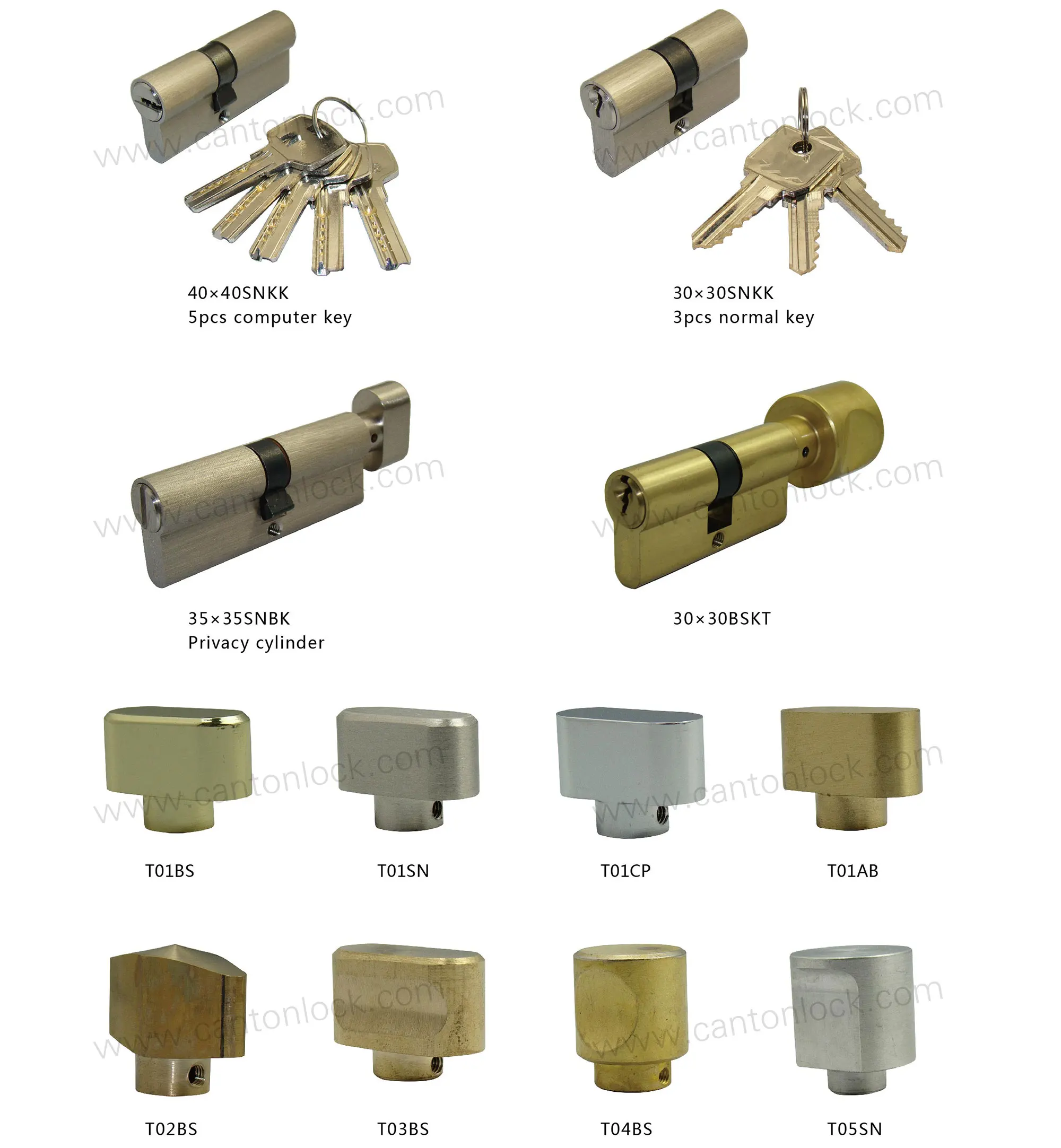 Eurostandard Profile Solid Brass Types High Security Door Lock