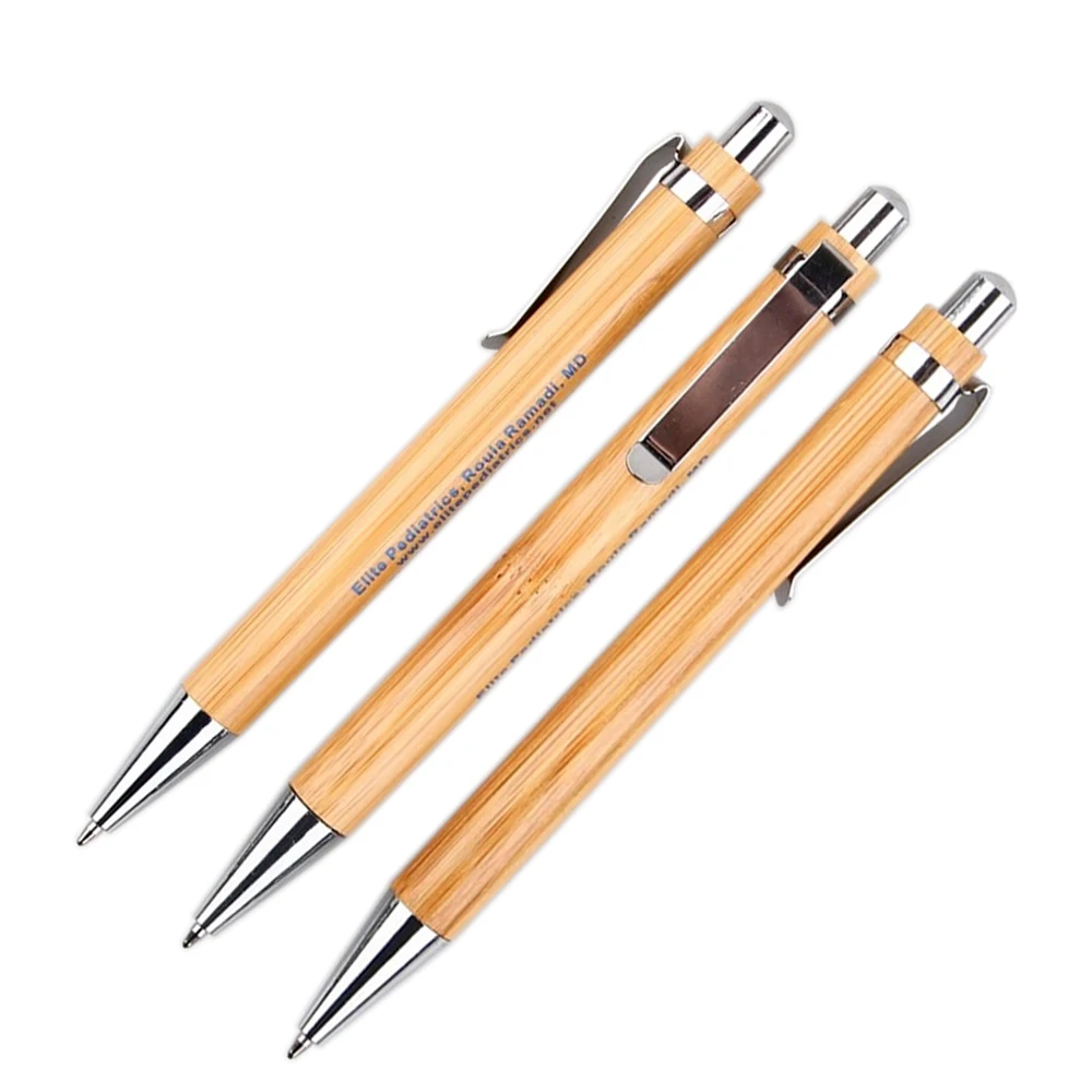 Bamboo Pen Promotional Retractable Wooden Ballpoint Pen Custom Logo Eco Friendly Pens Buy Eco 5005