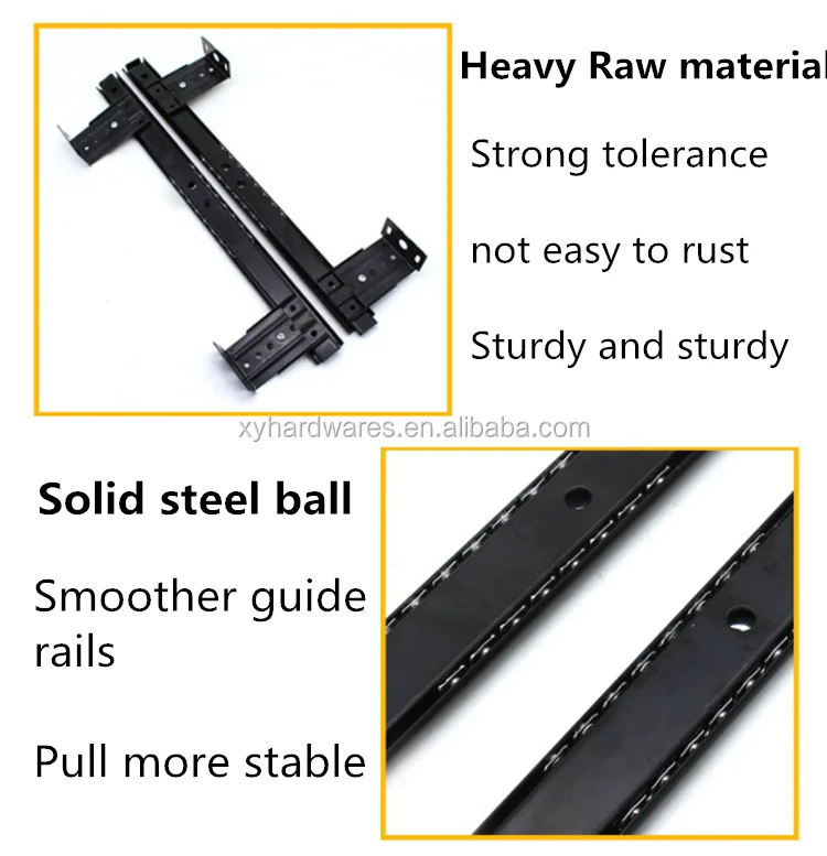 Modern Hardware 27mm Adjustable Telescopic Channel Keyboard Slide Rail