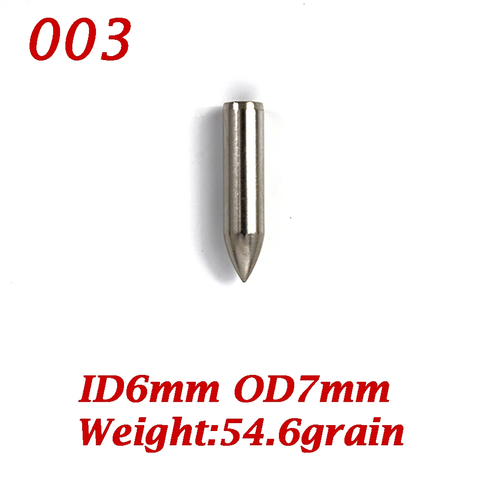 6pcs Stainless Steel Arrow Point Tip For OD7.6mm Arrow Shaft Arrow Head R-xd 