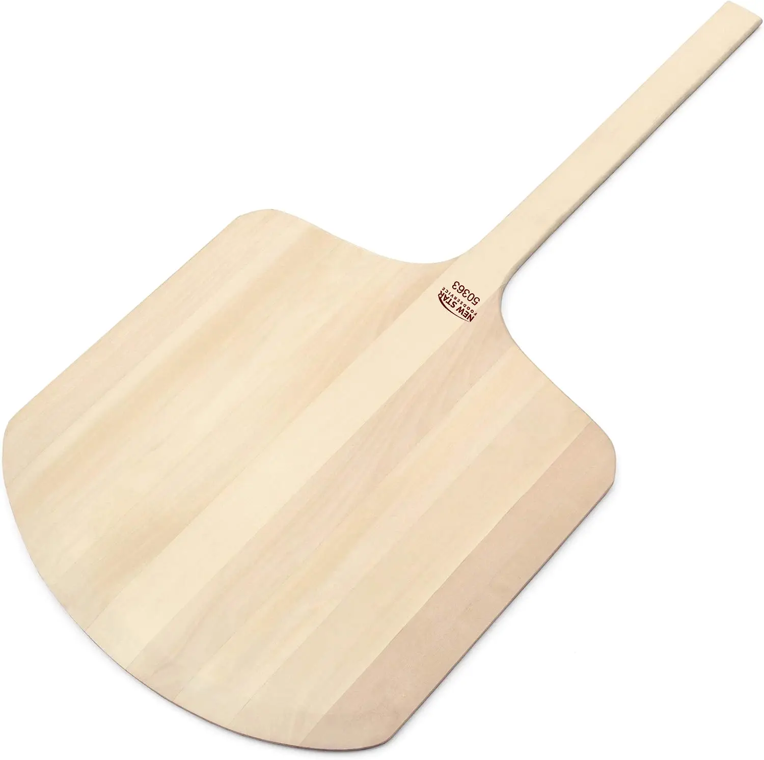 Wooden Pizza Peel 19" L X 18" W Plate With 17" L Wooden Handle 36