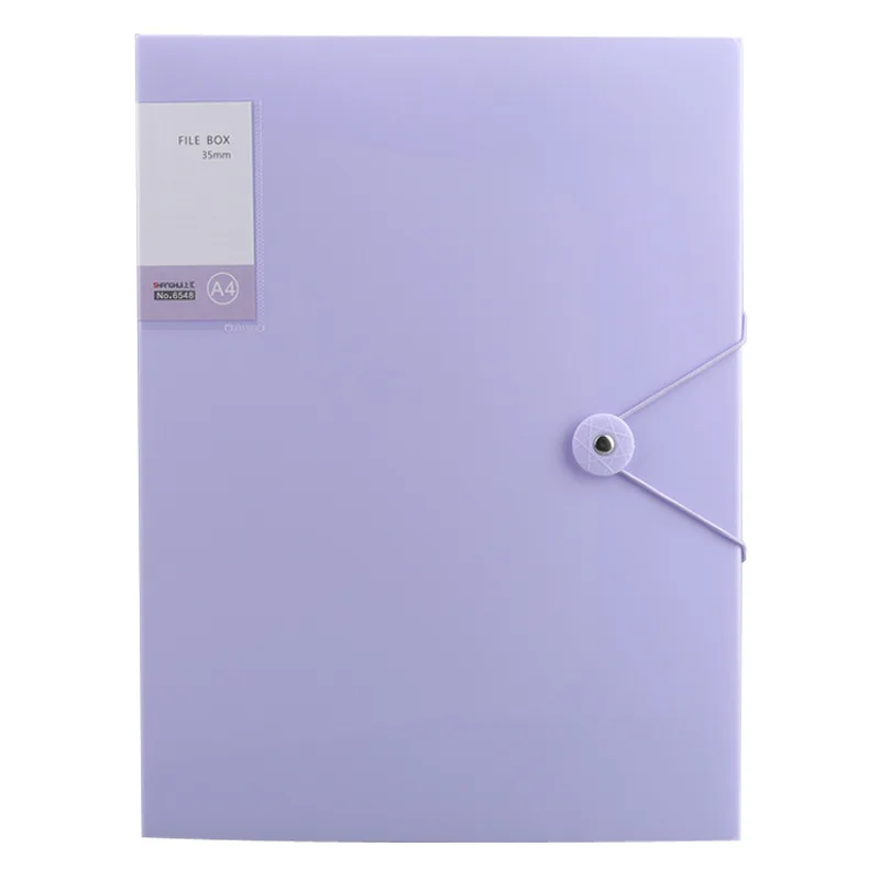 A4 Plastic File Box Thickened Data Box Office Bill Storage Box Folder