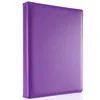 Purple leather cover office document A4 file folder loose leaf travel padfolio