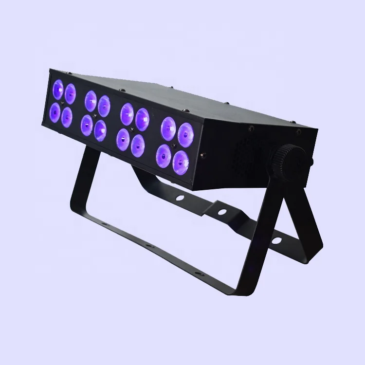 CE ROHS 390nm 395nm 405nm 410nm ADJ Disco KTV Discotheque DJ Equipment UV Bar 16pcs 3W LED Black Wash Light