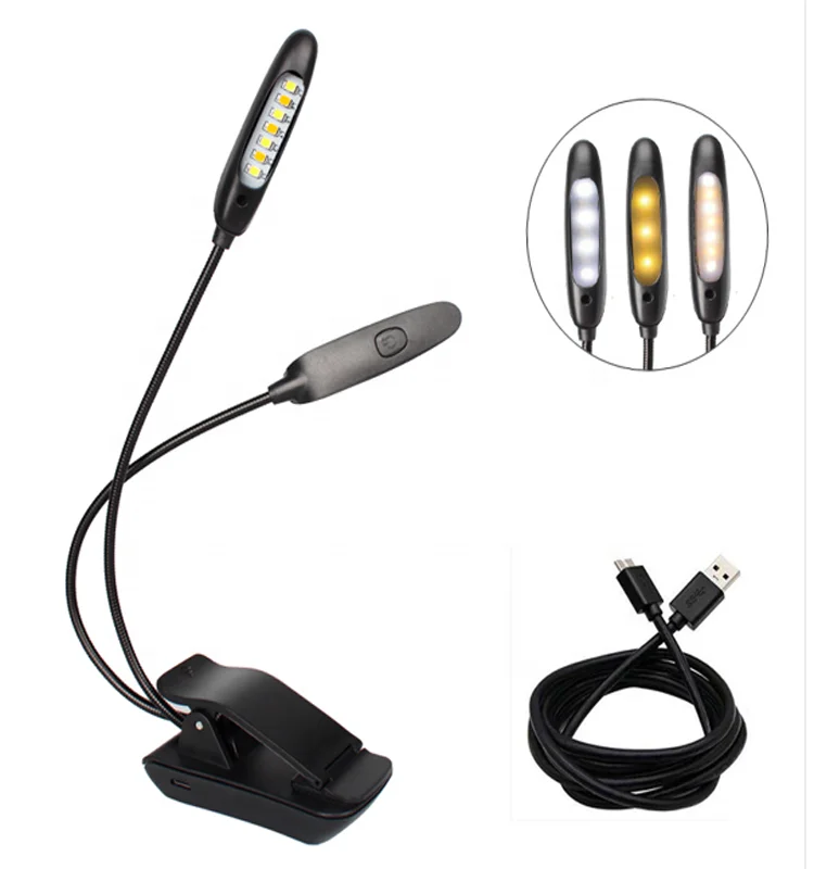 Rechargeable 7 Led Book Light Reading Lights For Reading In Bed 3000